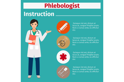 Medical equipment instruction for phlebologist