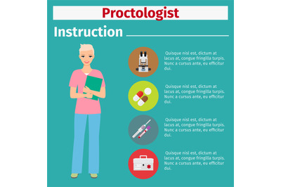 Medical equipment instruction for proctologist