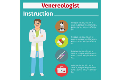 Medical equipment instruction for venereologist