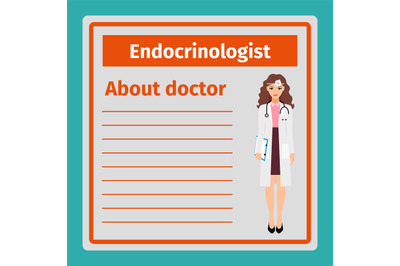 Medical notes about endocrinologist