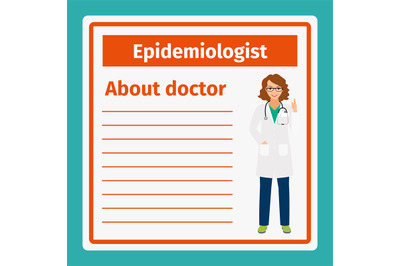 Medical notes about epidemiologist