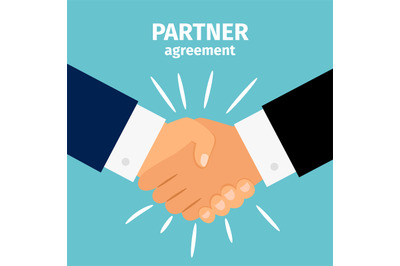 Business partnership handshake