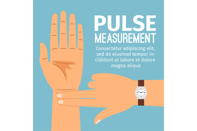 Pulse measurement illustration for medical poster