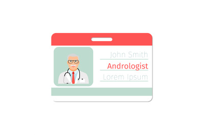 Andrologist medical specialist badge template