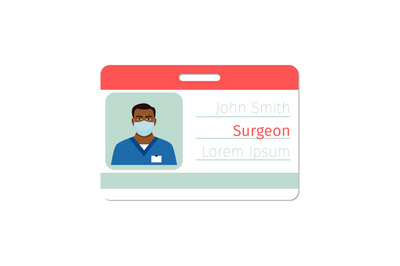 Surgeon medical specialist badge template