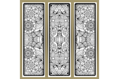 Vertical floral flyer with handdrawn pattern