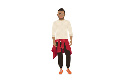 Black guy with knitted sweater