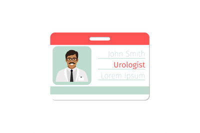 Urologist medical specialist badge template