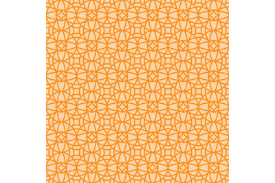 Orange linear arabic ornamental pattern