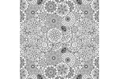 Floral ornamental decorative pattern