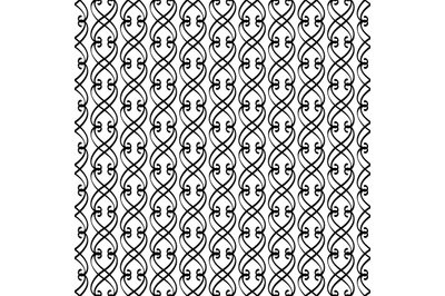 Vintage monochrome line swirl pattern