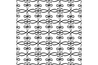 Swirled black line decorative pattern