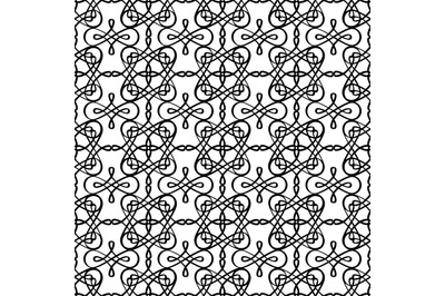 Filigree linear black and white pattern