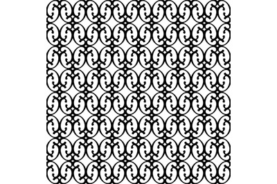 Decorative pattern with black line swirls