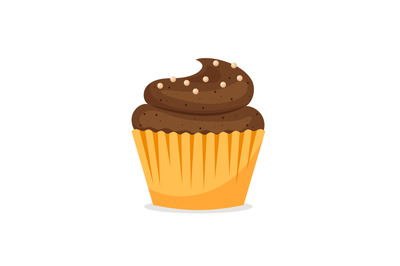 Chocolate cupcake icon