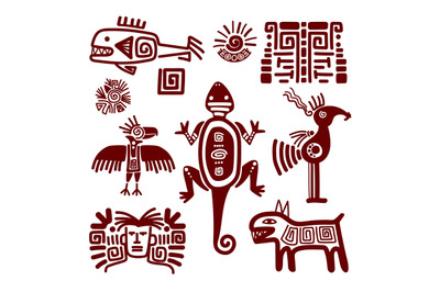 Maya or indian traditional signs