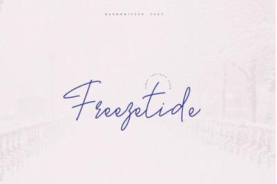 Freezetide - a handwritten font