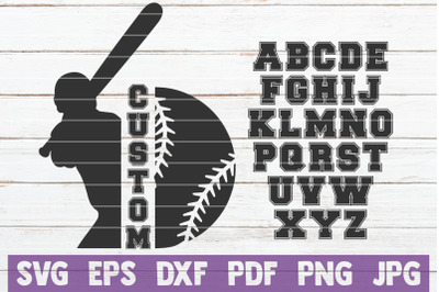 Baseball Custom Frame SVG Cut File