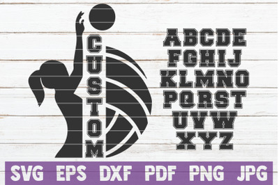 Volleyball Custom Frame SVG Cut File