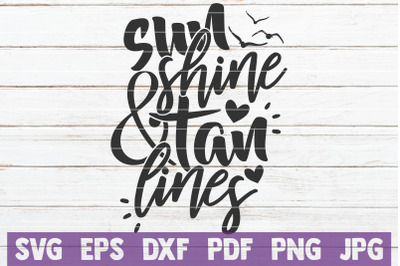 SunShine And Tan Lines SVG Cut File