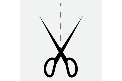 Scissors cutting icon vector