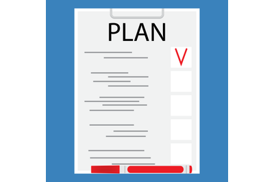 Plan document flat design vector