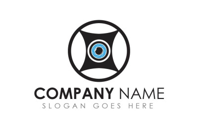 Circular drone camera logo