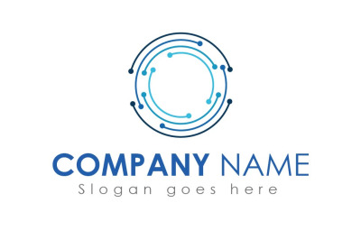 Blue Color Creative IT Logo Design Template