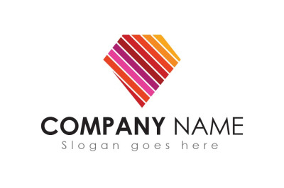 Colorful Diamond Logo Design Template