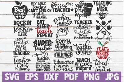 Teacher Life SVG Bundle | SVG Cut Files