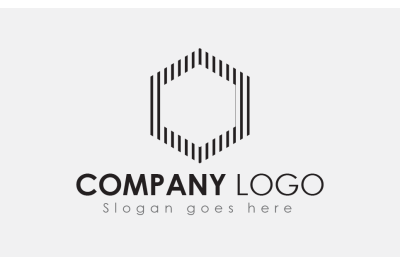 Line Icon IT Company Logo Design Template