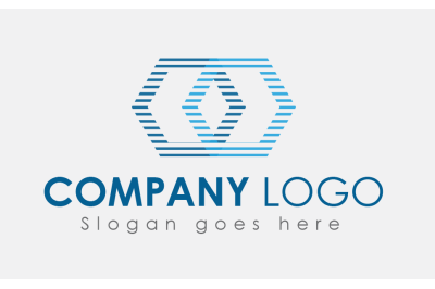 Line Graphics IT Company Logo Design Template