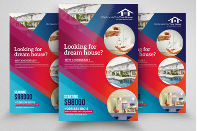 Real Estate House For Sale Flyer Template