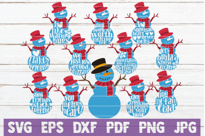 Snowman SVG Bundle | SVG Cut Files