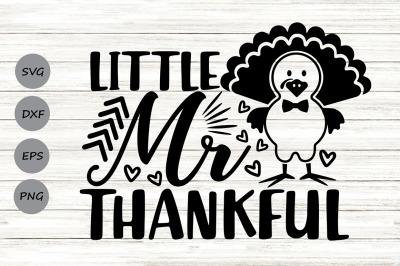 Little Mr Thankful Svg, Thanksgiving svg, Thanksgiving Turkey Svg.