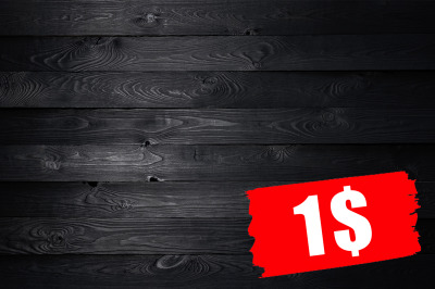 Black wooden background, old wooden planks texture
