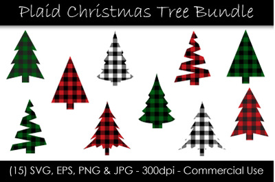 Christmas Tree Buffalo Check Plaid Bundle - Plaid Christmas Trees
