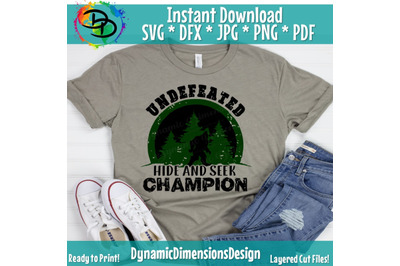 Bigfoot SVG, Sasquatch svg, Big Foot Hide &amp; Seek World Champion, Yeti