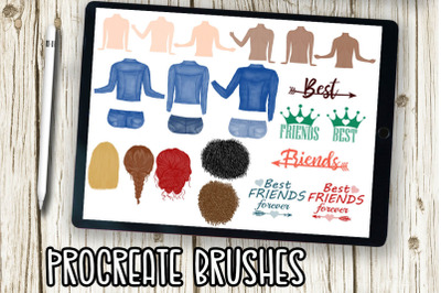Procreate Brushes,Stamp brushes, Portret creator brush,