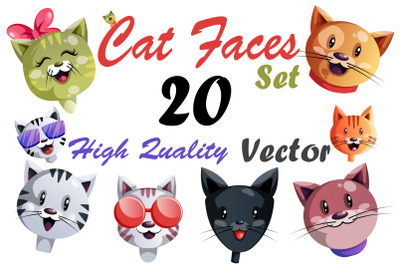 20X Cat face illustration