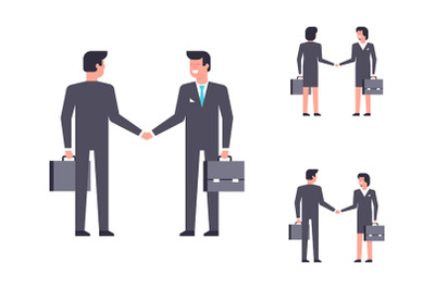 Businessmen shake hands