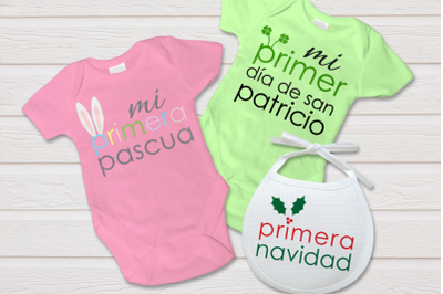 Spanish Baby Firsts Primeros de Bebe | SVG | PNG | DXF