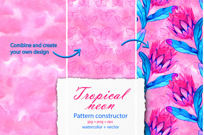 Tropic neon pattern constructor