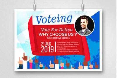 Election Voting Horizontal Flyer Template