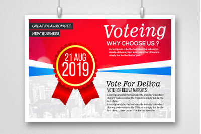 Election Voting Horizontal Flyer Template