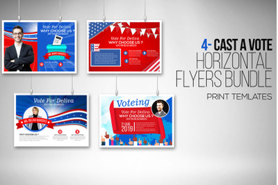 4 Election Voting Flyers Bundle