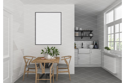 Interior scene - artwork background - frame mockup