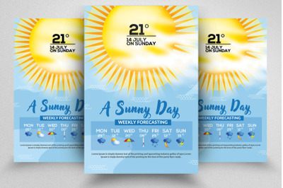 Weather Forecasting Flyer&2F;Poster Template