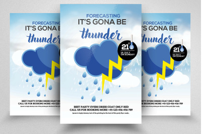 Weather Forecasting Flyer Print Template