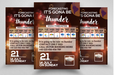 Weather Forecasting Flyer Template